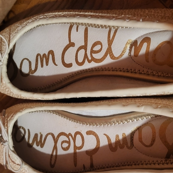 Sam Edelman Falcon Rafia Ballet  Flats With Bow In a Cream Color Size 7.5 - Picture 4 of 8